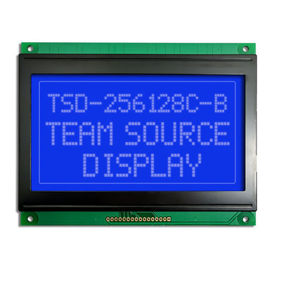 Модуль экранного дисплея LCD изготовленного на заказ графика УДАРА 256x128 STN голубого Transmissive положительного Monochrome